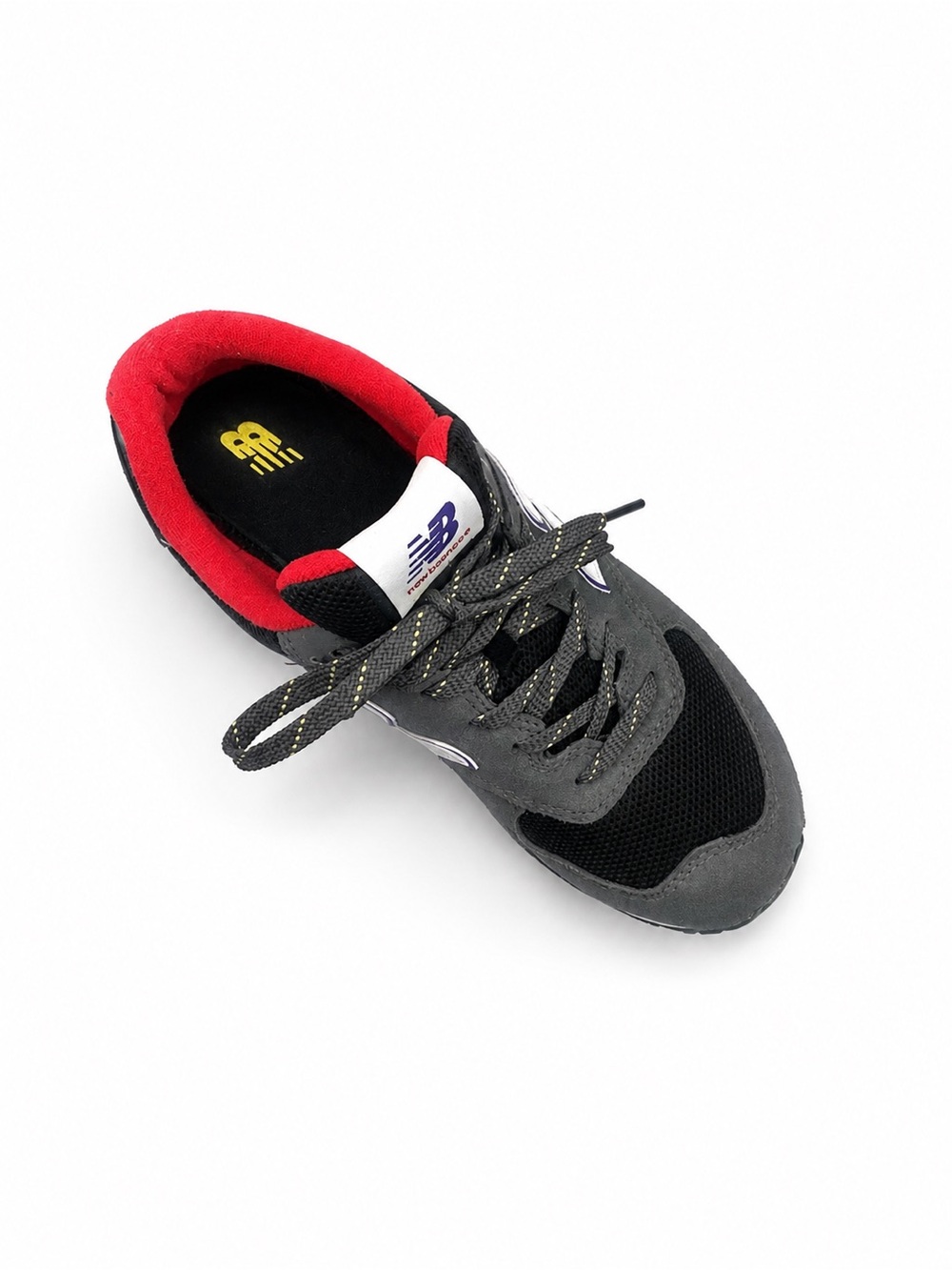 New Balance 574 Gray Black Red Sneakers w/ Box